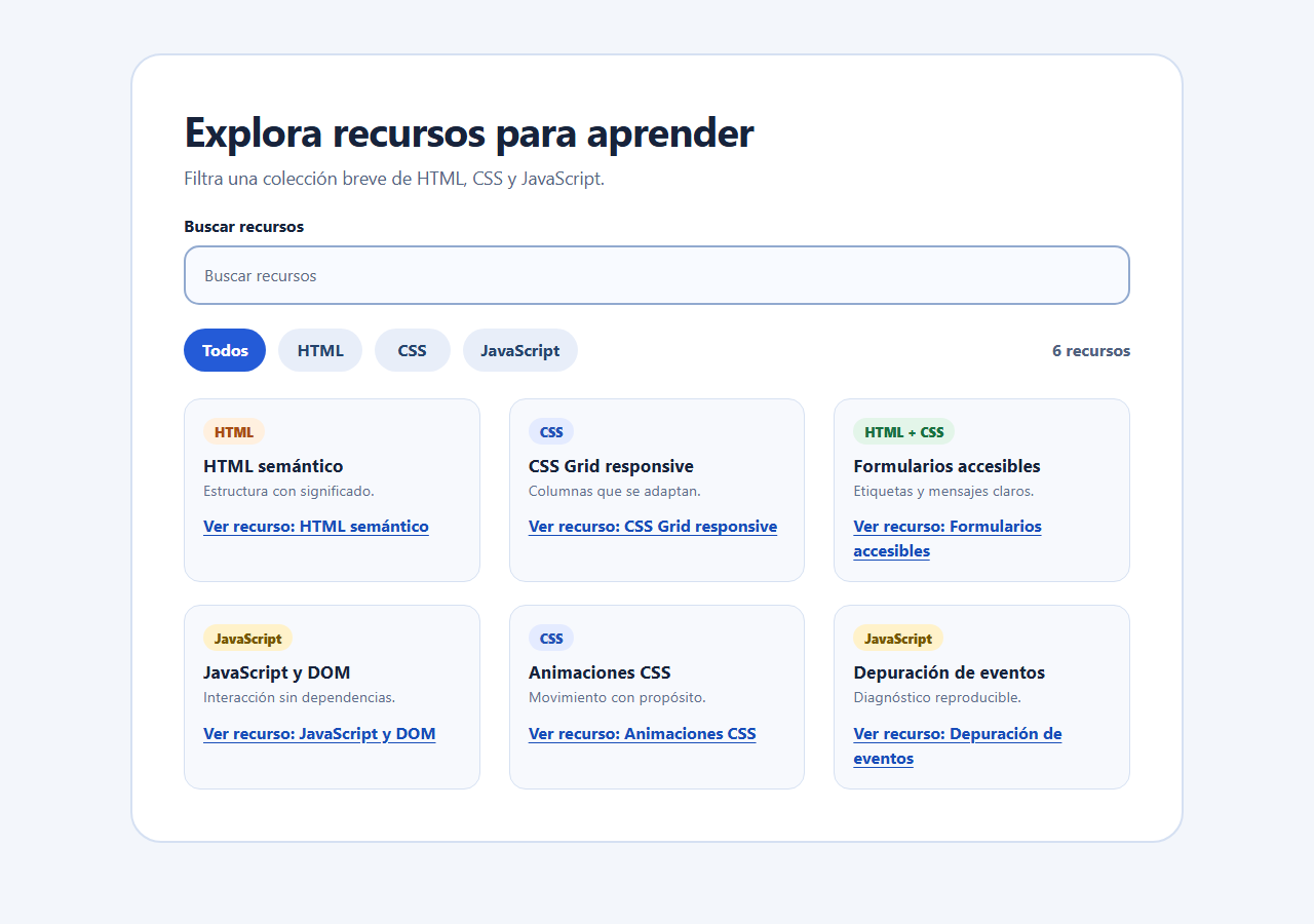 Componente de recursos educativos generado en la repetición 2 y evaluado a 1280 píxeles